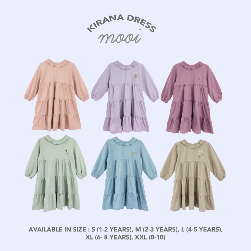 PROMO 7.7 PROMO BAJU LEBARAN MURAH MOOI TUNIK MOOI  BAJU LEBARAN KIRANA DRESS BAJU ANAK TERUSAN DRESS PAKAIAN FASHION ANAK PEREMPUAN 1 - 10 TAHUN