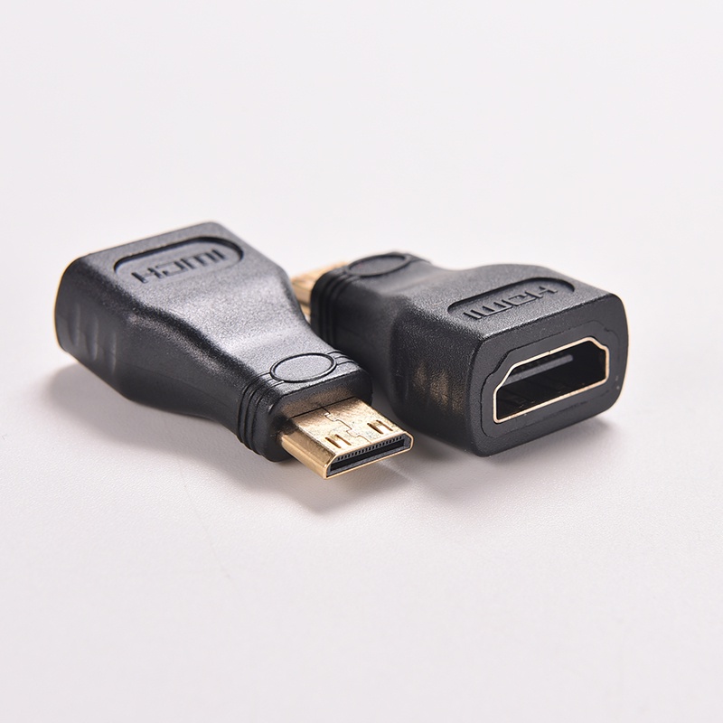 {LUCKID}1PC For HDTV Mini HDMI Type C Male to HDMI Type A Female Adapter Connector