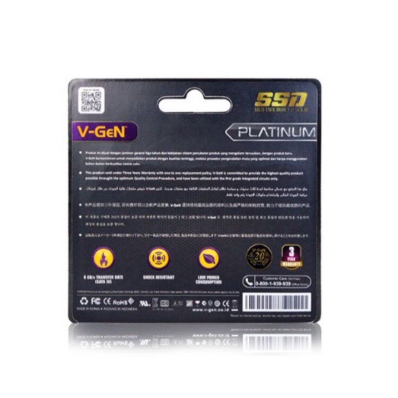 ssd Vgen solid state 512GB Drive 2,5 sata III + HDD Caddy 9,5mm/12,7mm