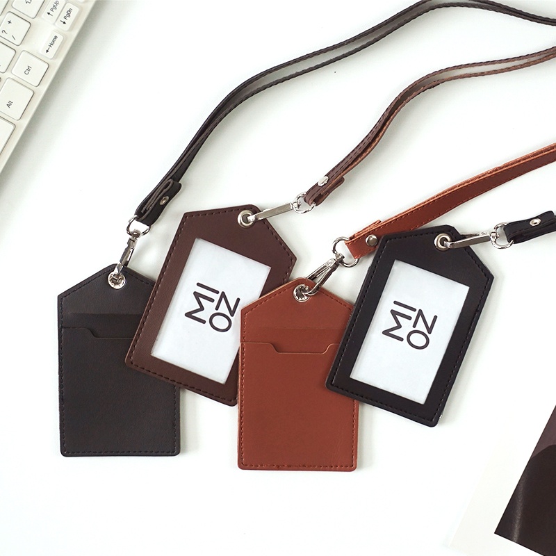 TG176 NAME TAG KULIT/ID CARD TAG/ID CARD HOLDER/LANYARD/KARTU TANDA PENGENAL/ ID CARD PRIA WANITA
