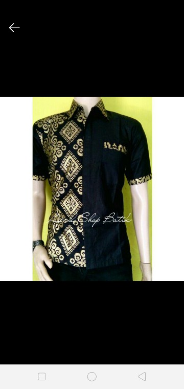Big Size - Baju Atasan Hem Batik Pria Motif Prada Kombinasi Size Jumbo