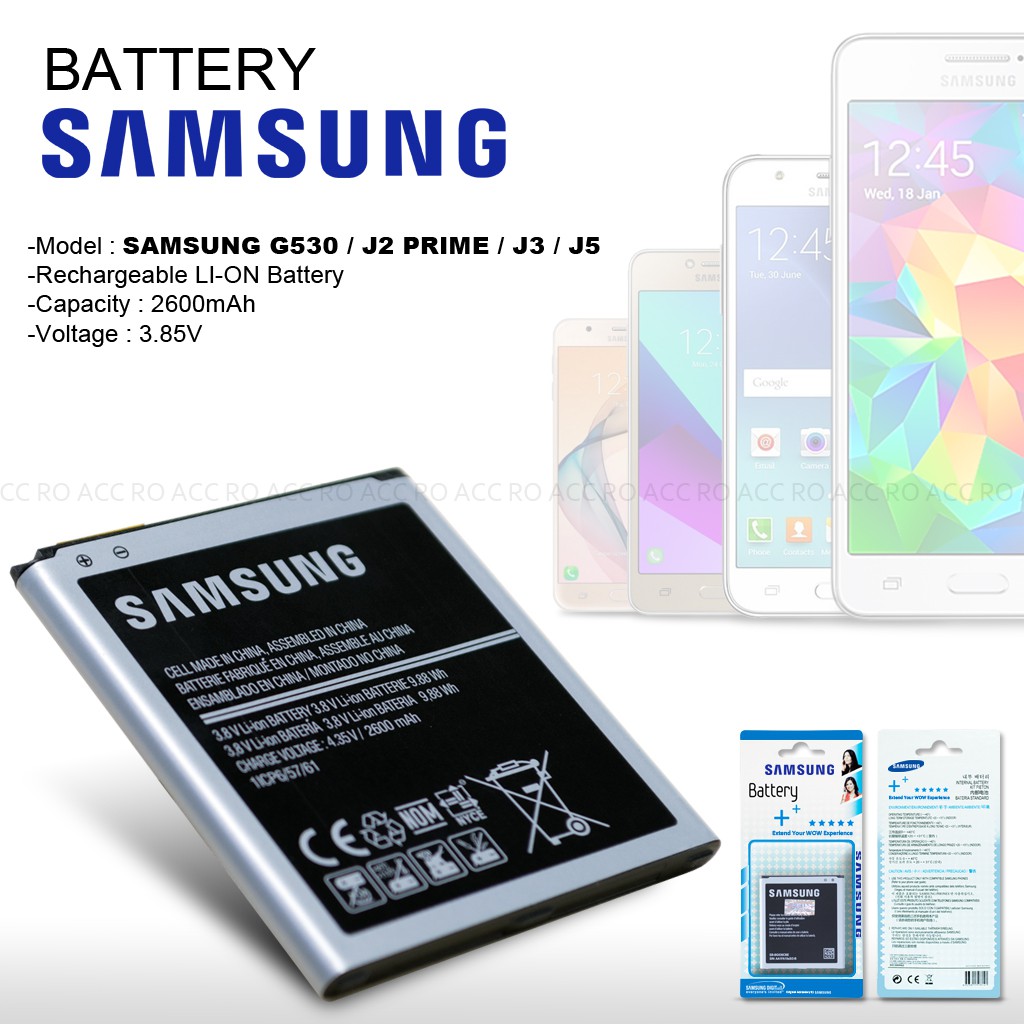 [RO ACC] Battery Baterai Batre Samsung G530 Grand Prime / J5 J500 / J2 PRIME / J3 Original 99%