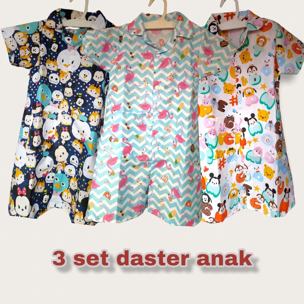 3 set piyama anak,daster anak