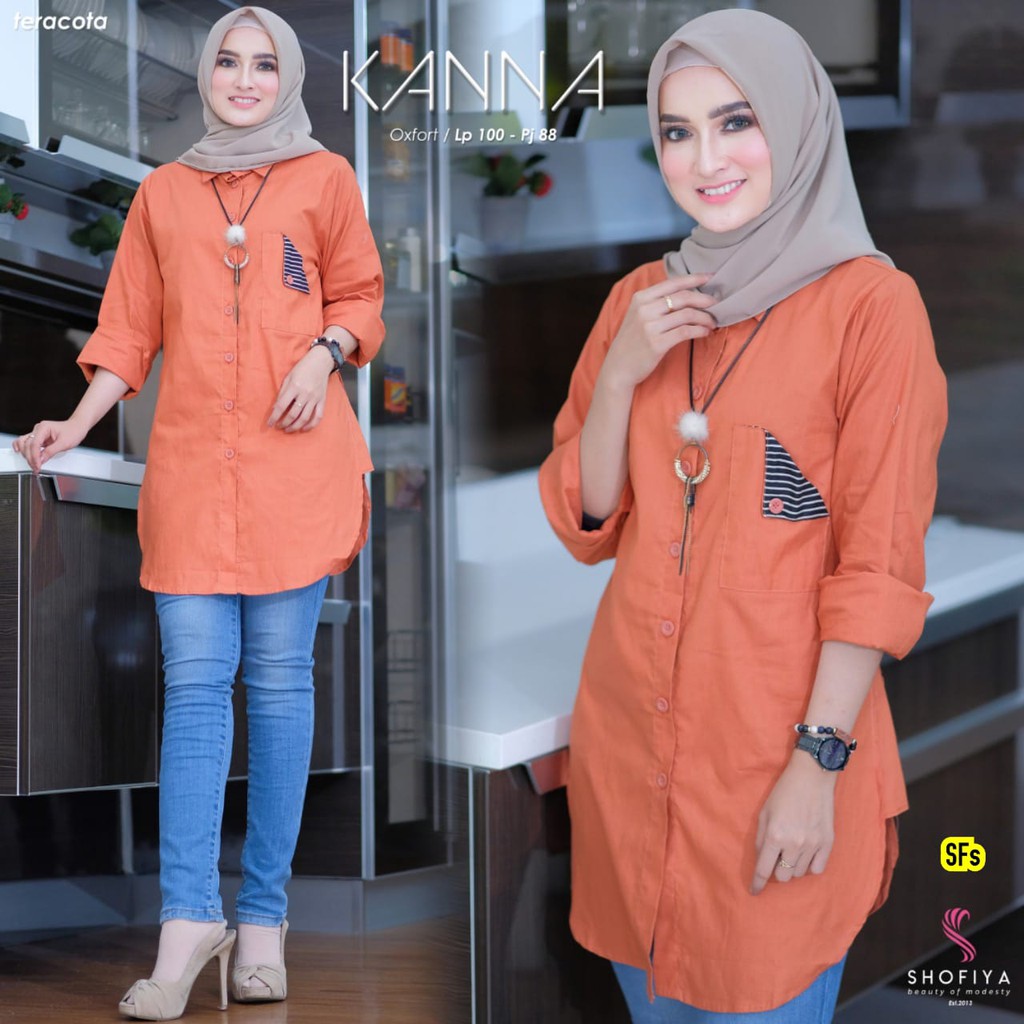 KANNA Tunik Tunik Wanita Fashion Muslim Fashion Wanita Tunik ABG Tunik dewasa tunik wanita muslim