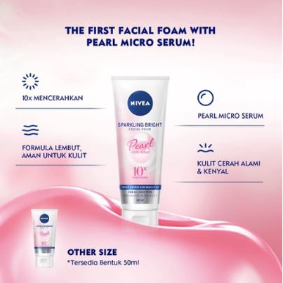 ☘️Yuri Kosmetik☘️ NIVEA Sparkling White Whitening Facial Foam