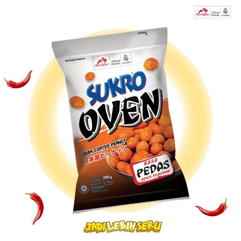 dua kelinci Sukro kacang oven rasa bawang / jagung bakar / pedas 100 gram