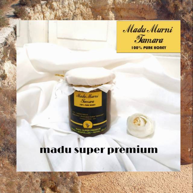 

Madu premium 250ml madu + royal jelly + beepollen