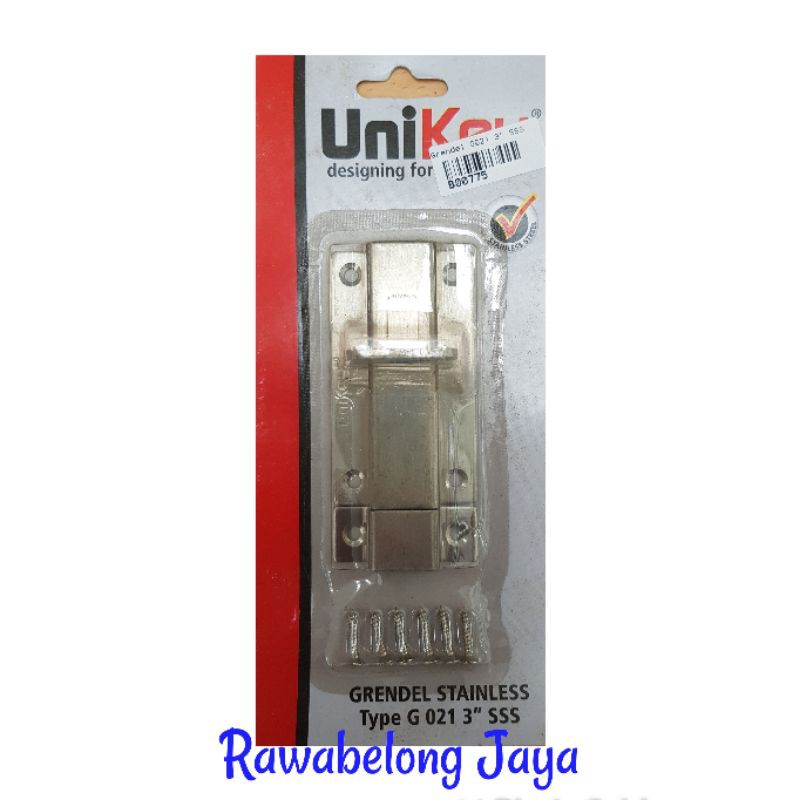 UNIKEY GRENDEL STAINLESS G 021 3" SSS