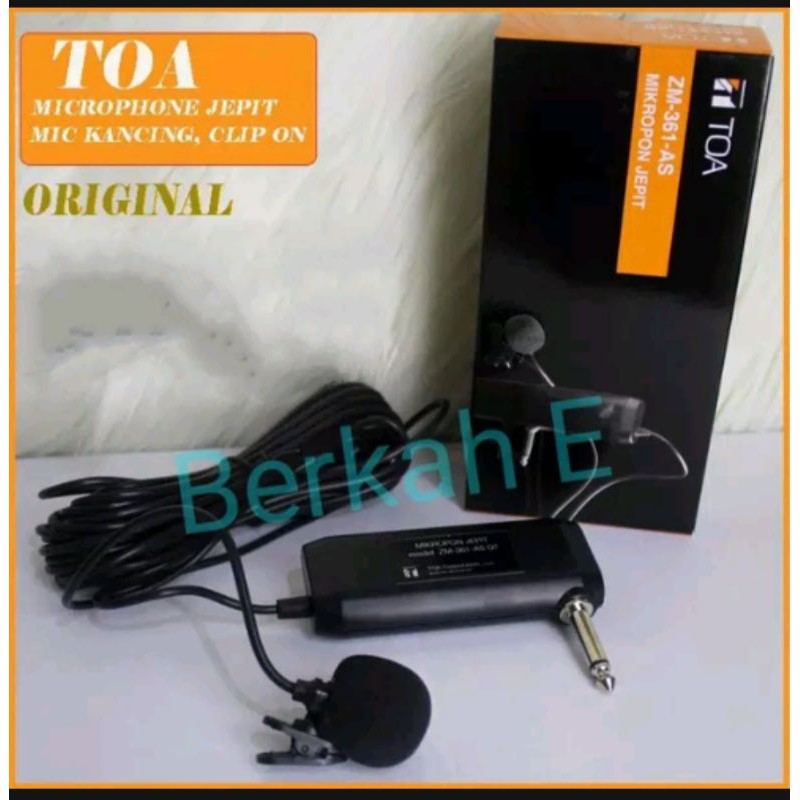 Mic Imam Mic jepit ToA ZM-361-AS Mic clip On Toa Original