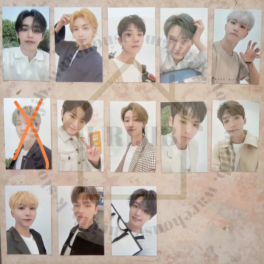 [READY STOCK] SHARING SEVENTEEN OFFICIAL PHOTOCARD SET RUGGER T-SHIRT 2021 CARAT LAND