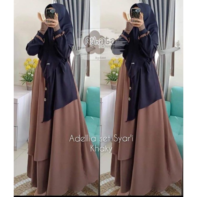 Gamis Adellia set khimar by athata