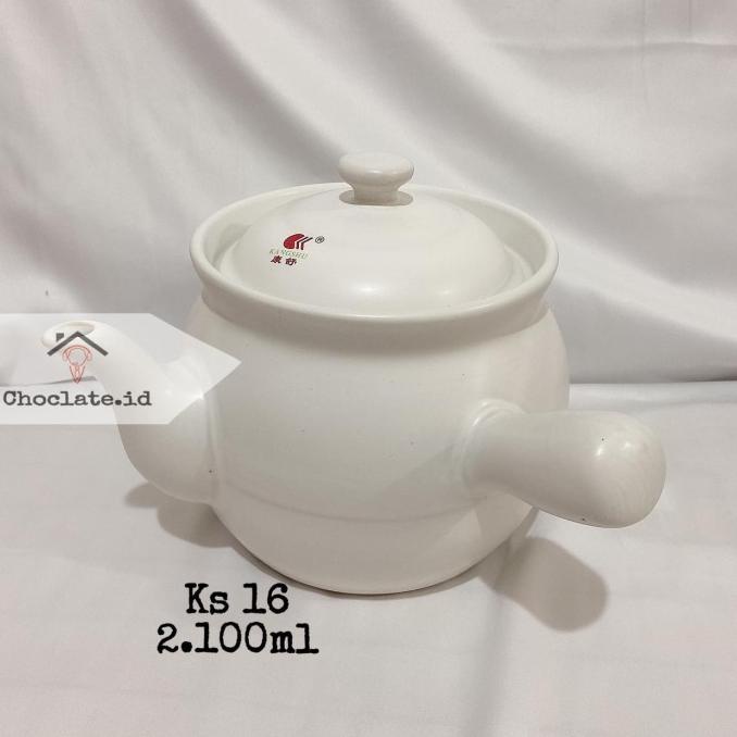 PERALATAN MASAK TEKO PANCI SAPO KERAMIK MASAK OBAT HERBAL 3.100ML DAN 2.100ML PERALATAN DAPUR