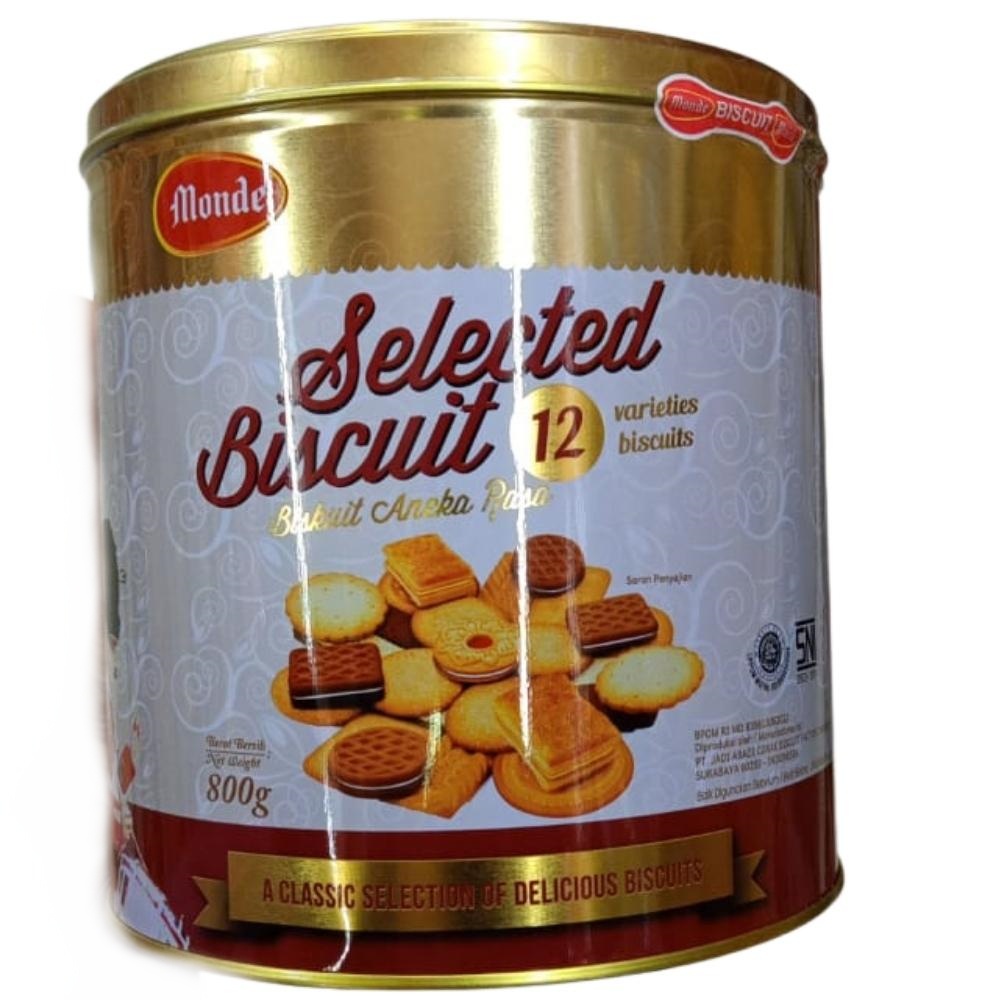 

Monde Selected Biscuit Kaleng 800gr Biskuit Aneka Rasa 12 Variasi Classic