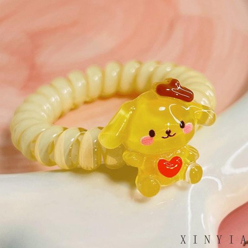 【Bayar di tempat】Cincin Usus Kecil Kartun Anjing Cinnamoroll Cincin Rambut Gaya Manis Manis Lucu Tali Rambut