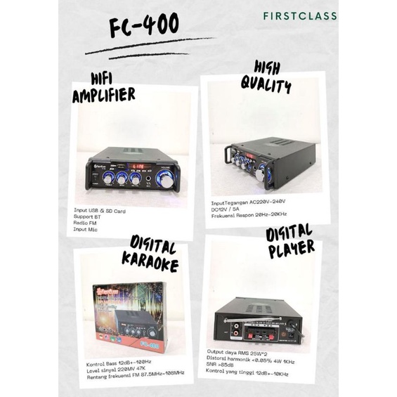 Ampli Mini Firstclass FC 400