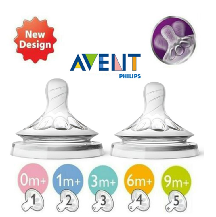 Spiral New Philips New Avent Wide Bore Pacifier Stok Cepat Bebas BPA