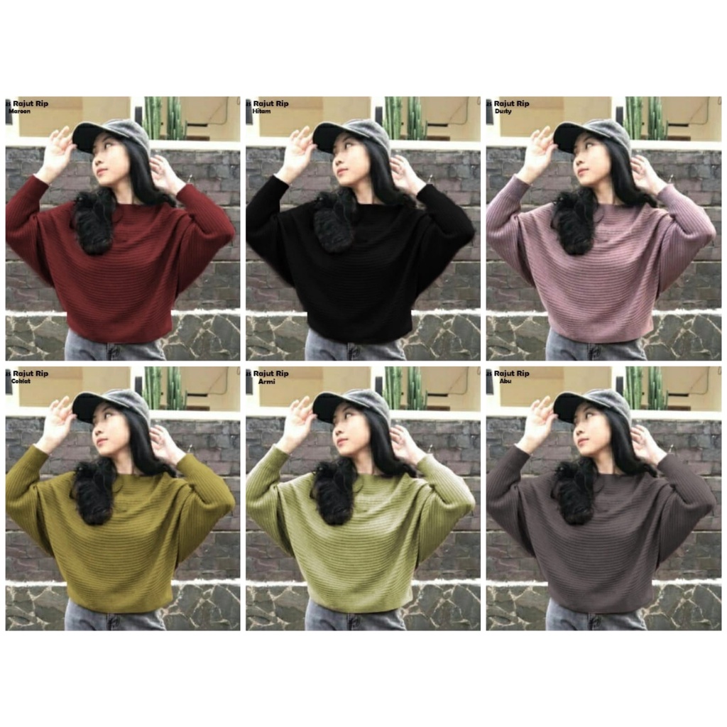 Blus Rajut Rip/blus rajut panjang/blus wanita/blus cewek/blouse wanita/blouse cewek/blus panjang/jua