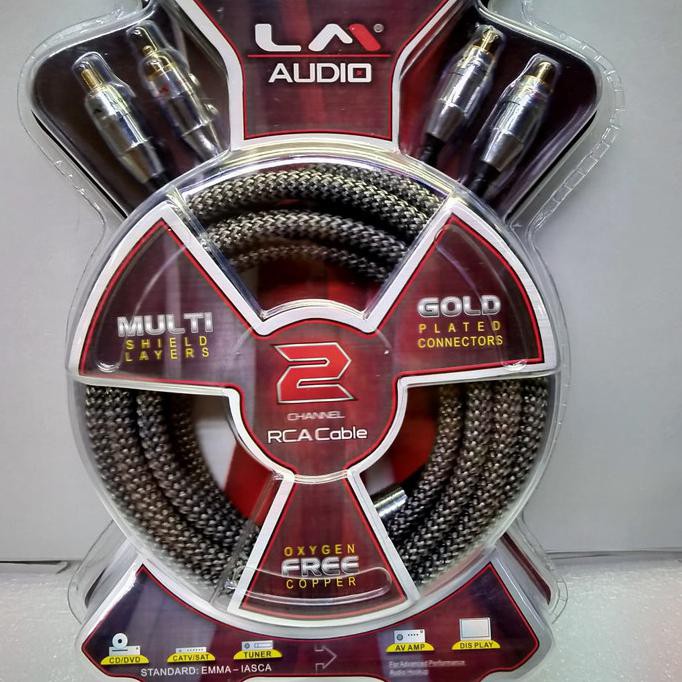 [[[BISA COD]] Kabel RCA LM Audio 3 meter (Gold Plated Connector) Kode 730