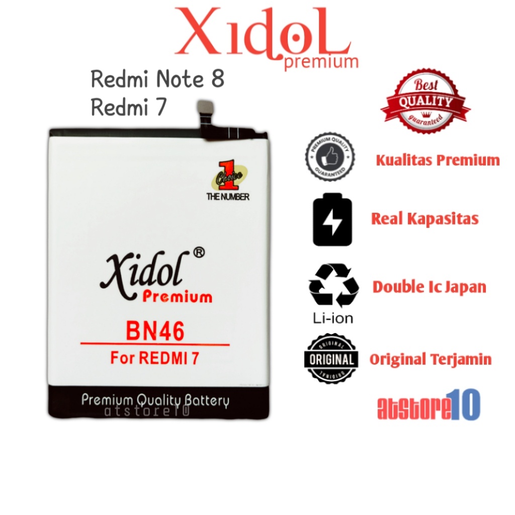 Baterai Batre Battery BN46 BN 46 Xiaomi Redmi Note 8 - Redmi 7 Original Xidol Premium