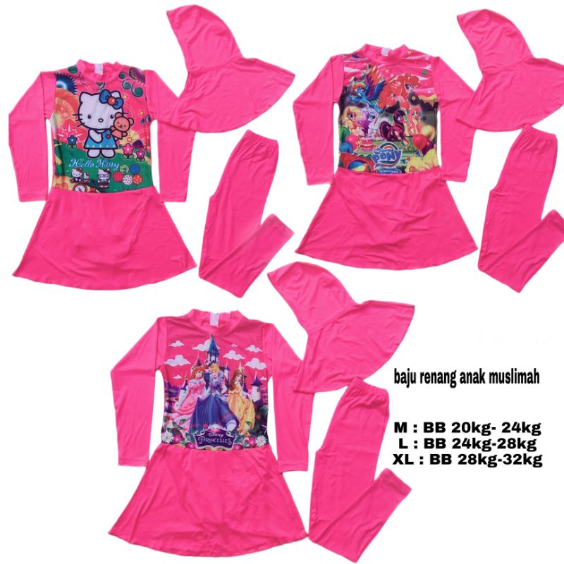 Baju renang muslimah anak perempuan tanggung baju renang anak muslimah SD