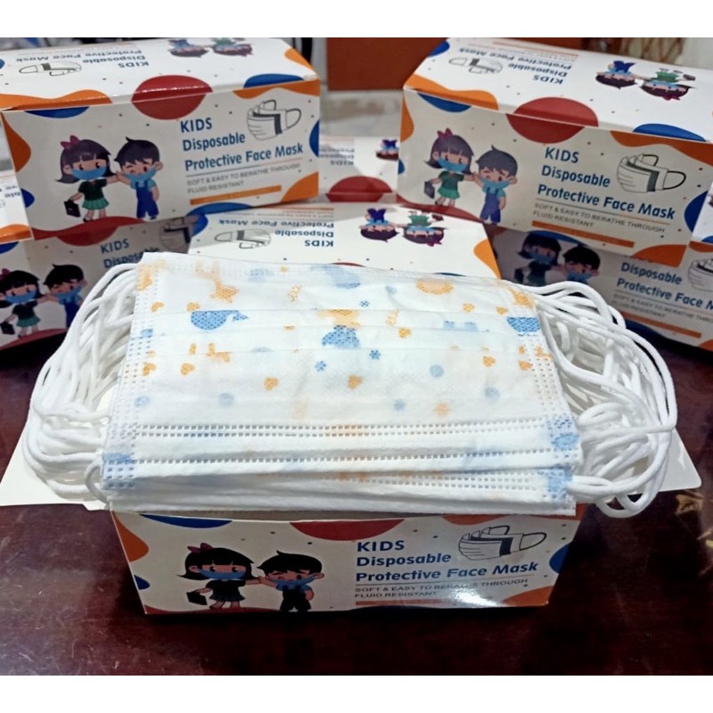 MASKER ANAK 3ply motif isi50pcs