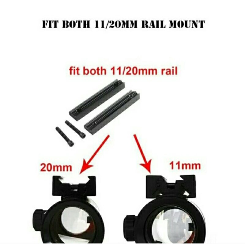 Terbaru Telleskop Red Dot Sight 1X40rd Bushnell//GSR//BSA//Lase Senapan//Universal 22mm Dan 11mm