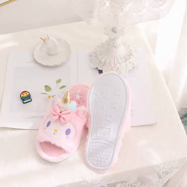 SANDAL RUMAH UNICORN HELLO KITTY MELODY KUROMI CINNAMOROLL PURIN KAMAR TIDUR IMPOR