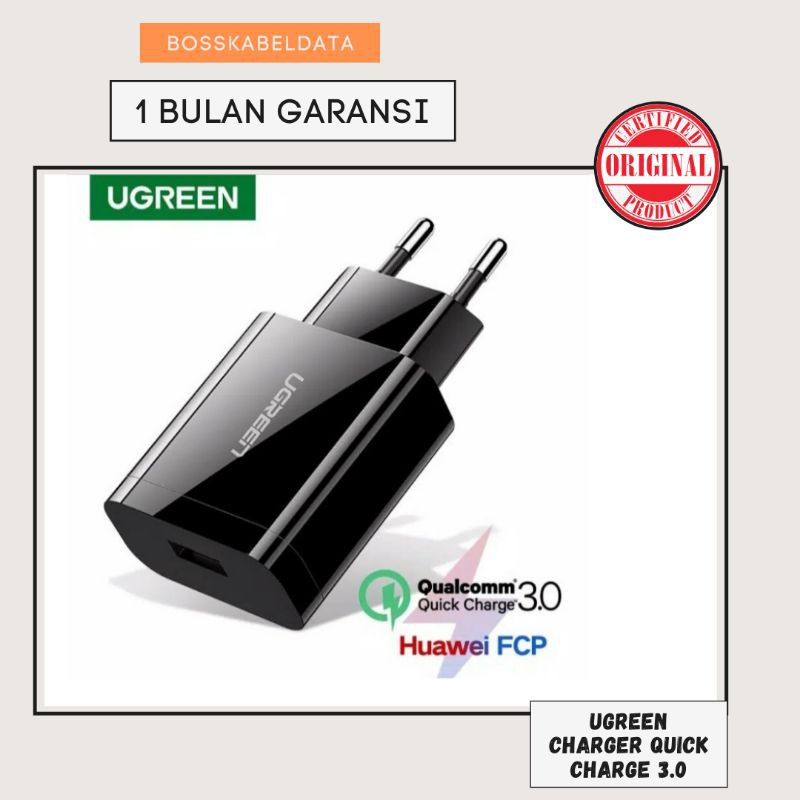 Ugreen Charger Desktop 18watt Model Terbaru  Support Quick Charge 3.0 Original Garansi
