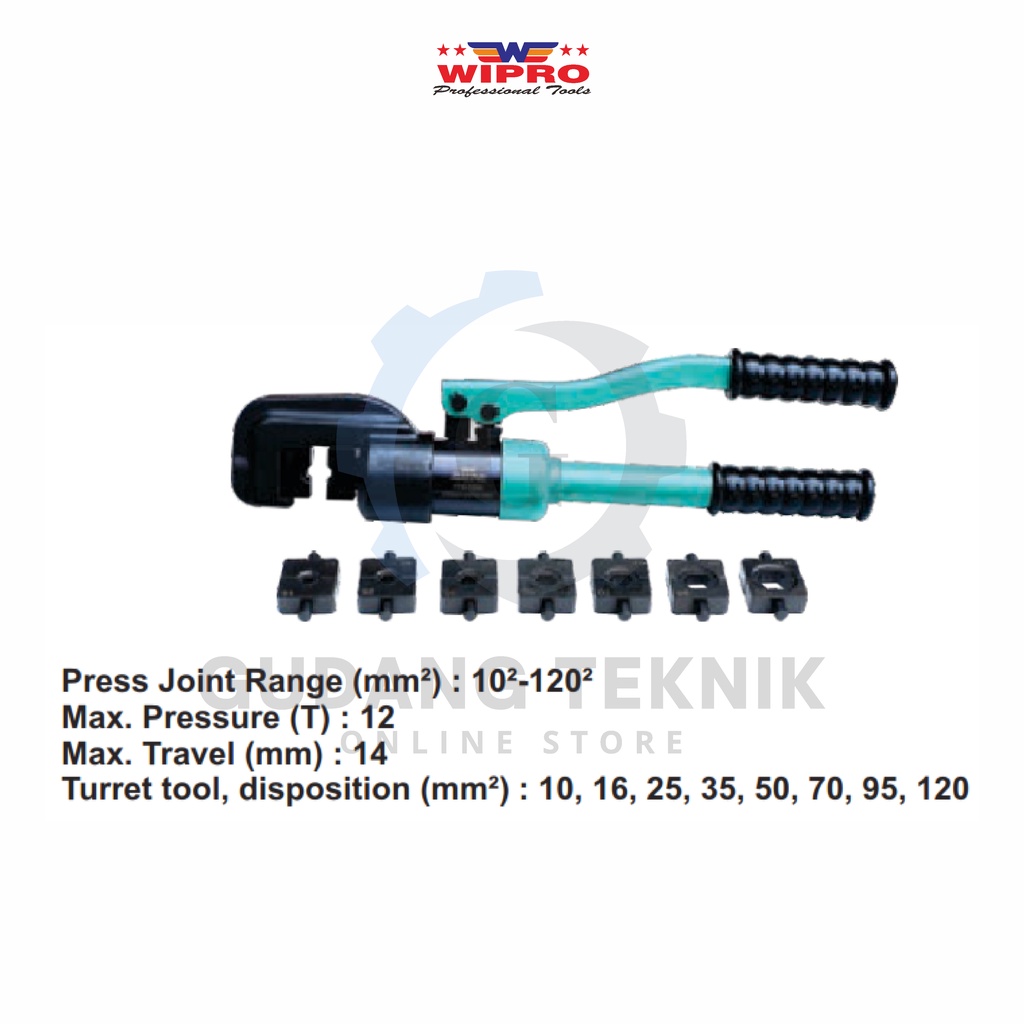 Tang Press Skun Hidrolik WIPRO YYQ-120A / Tang Skun Kabel CRIMPING PLIERS WIPRO YYQ120A - Tang Crimping Hydraulic YYQ 120A WIPRO