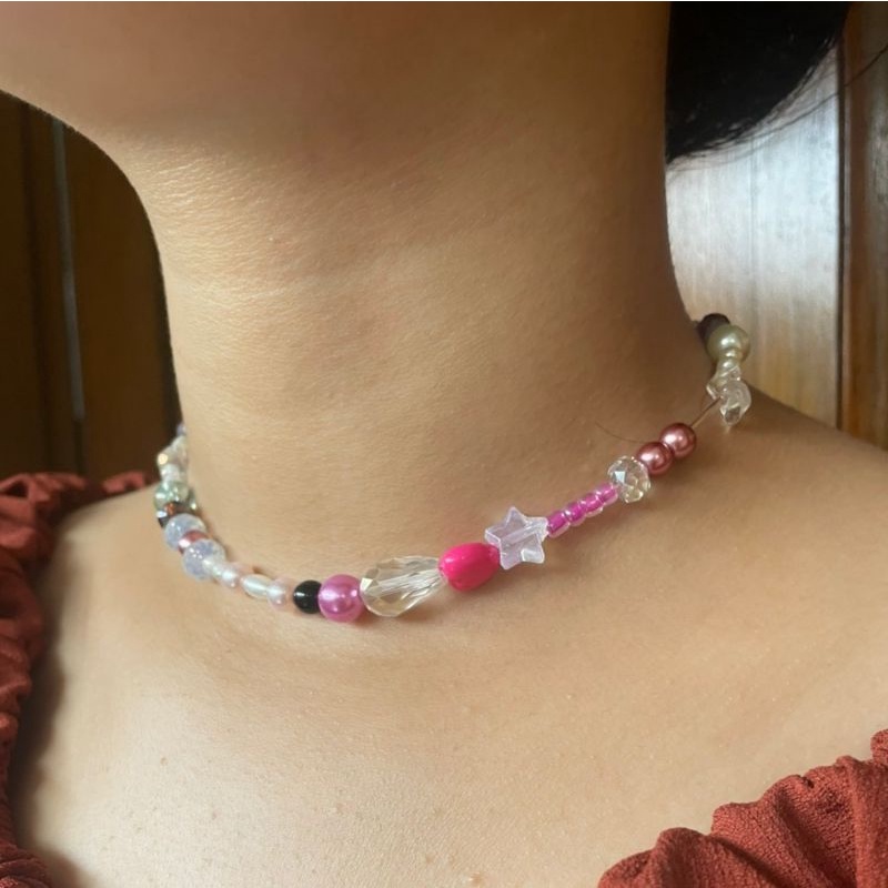 Lovely pink Necklace Beads