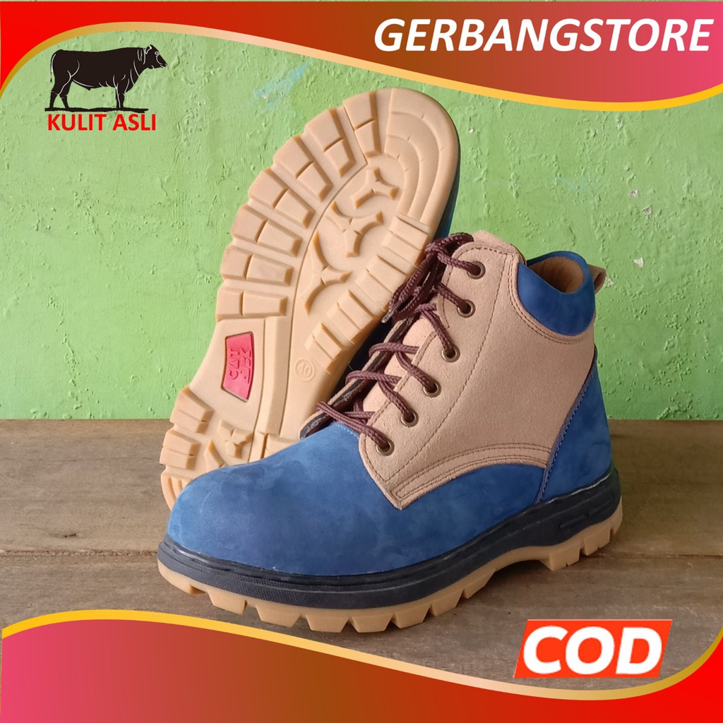 Sepatu safety kulit Asli [ MD ]
