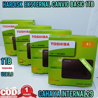 HARDISK EXSTERNAL TOSHIBA CANVIO BASIC 1TB,TRANSFER/SIMPAN DATA CEPAT & AMAN SUPORT USB 3.0 LAPTOP,NOTEBOOK,MACEBOOK DAN CPU
