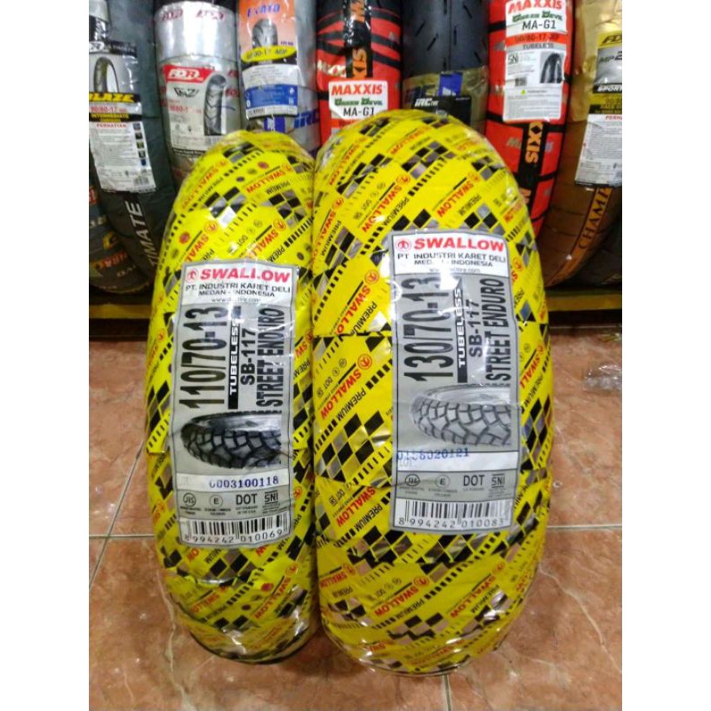 BAN 1 PASANG SWALOW ENDURO STREET 110/70 &130/70-13 METIC NMAX