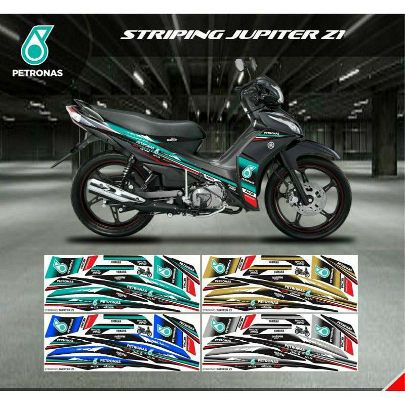 Stiker Striping motor variasi Jupiter Z1 / Striping Jupiter Z1 motif Petronas
