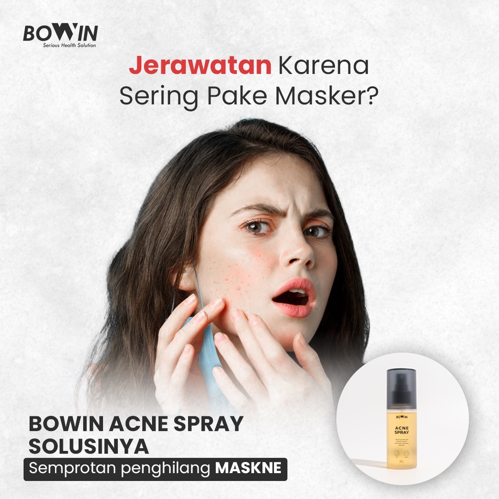 Bowin Acne Spray - Maskne &amp; Back Acne (Centella Asiatica &amp; Allantoin) [Jerawat Wajah, Jerawa Punggung, Jerawat Tubuh]