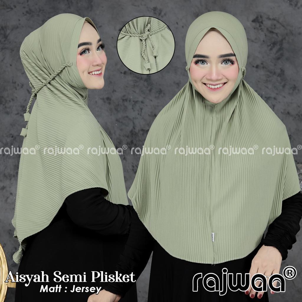 Hijab Instan Aisyah Semi Plisket Tali Kepang - Bergo Plisket Terbaru // BISA COD - REVO FASHION