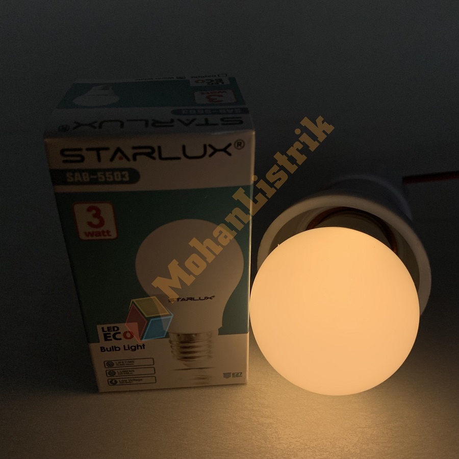 Lampu Bohlam Led Hias Terang Cafe Caffe Warm White Starlux Eco 3W Led Bulb 3 Watt - Kuning