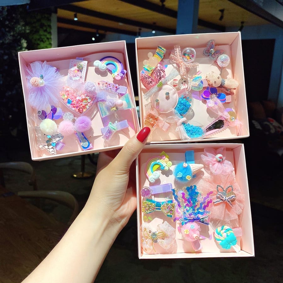 Juragan Junior [COD] Aksesoris Jepit Rambut Anak Perempuan Import Kemasan Box