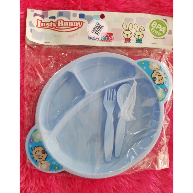 FEEDING SET LUSTY BUNNY PIRING SET ANAK LB1329