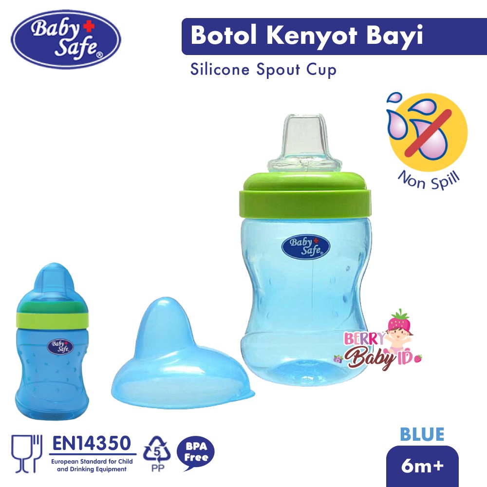 Baby Safe Cup Soft Silicone Spout Training Cup Botol Bayi Anak AP015 BBS066 Berry Mart
