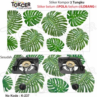  Stiker  Kompor  2 Tungku MONSTERA Shopee  Indonesia