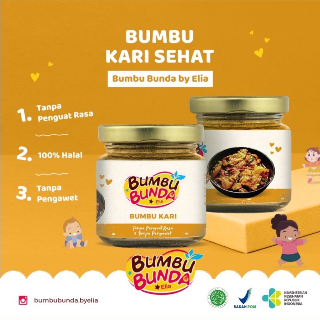 Bumbu MPASI Bayi Bumbu Soto Opor Putih Kuning Kari Semur / Bumbu Bunda by Elia / Bumbu Non MSG