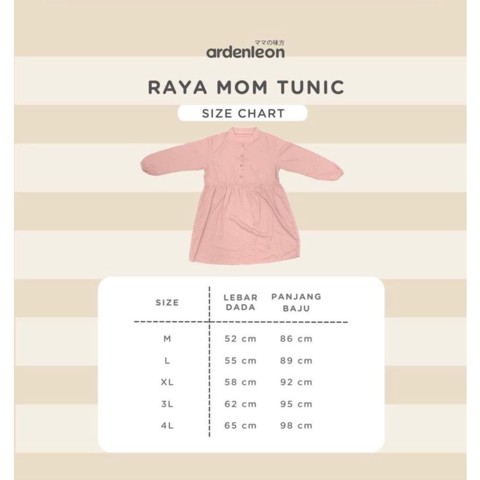 Ardenleon MOM TUNIC RAYA / Baju Atasan Perempuan Wanita