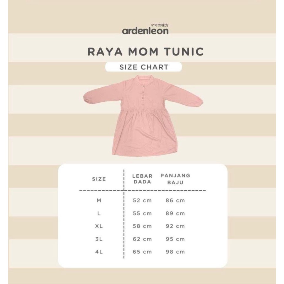 Ardenleon MOM TUNIC RAYA / Baju Atasan Perempuan Wanita