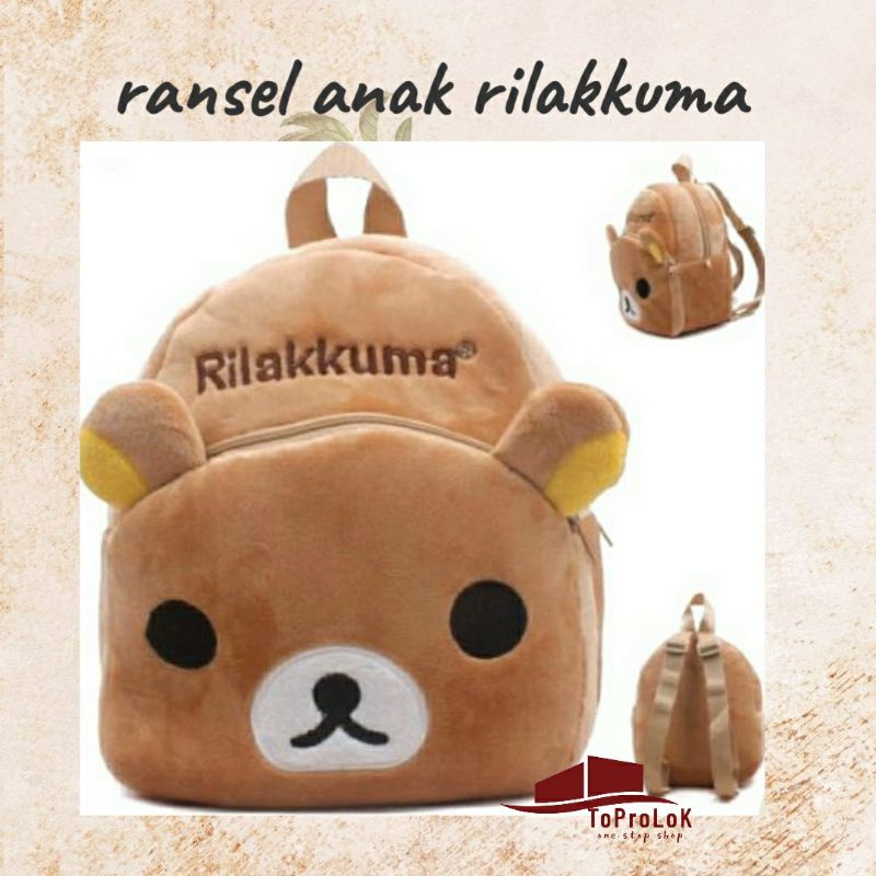 ransel anak boneka rilakkuma ori import