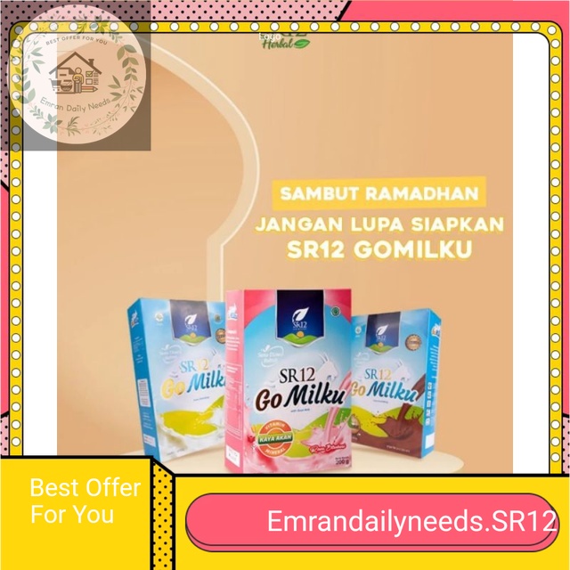 

*Emrandailyneeds.SR12* Gomilku SR12 Susu Kambing Etawa Halal BPOM Mengatasi Masalah Pernafasan / Asma / Meningkatkan Imun Tubuh / Gerd / Obat Asam Lambung / Maag/anti virus 600gr