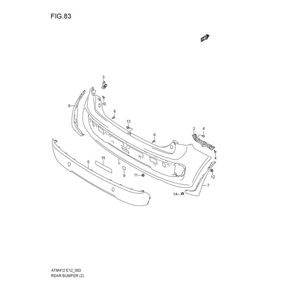 Extension List Bemper Belakang Suzuki Ignis New Ignis GX GLX ASLI SGP!