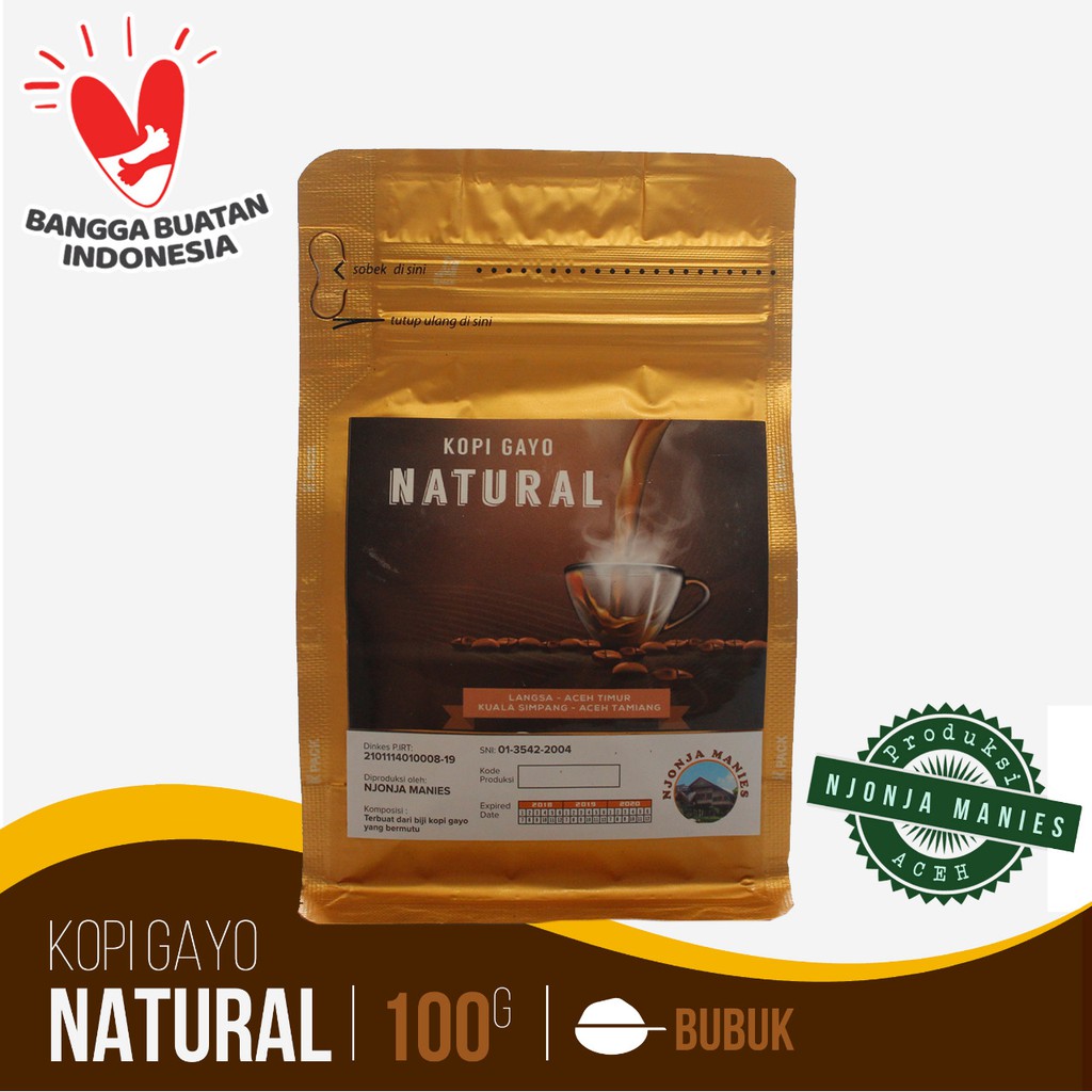 

Njonja Manies Kopi Gayo Aceh Natural 100gr - Kopi Gayo Natural 100gr