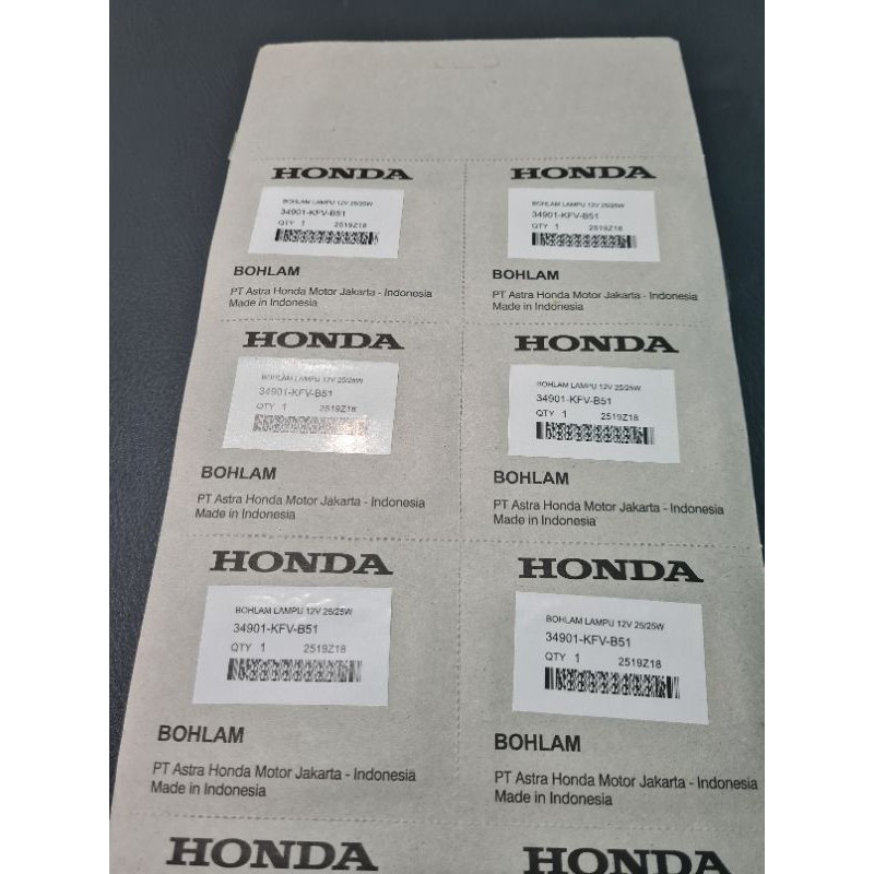 Bohlam Lampu Depan Honda V25 Grand Vario 110 125 Spacy Beat Fi Pop Esp Street DLL