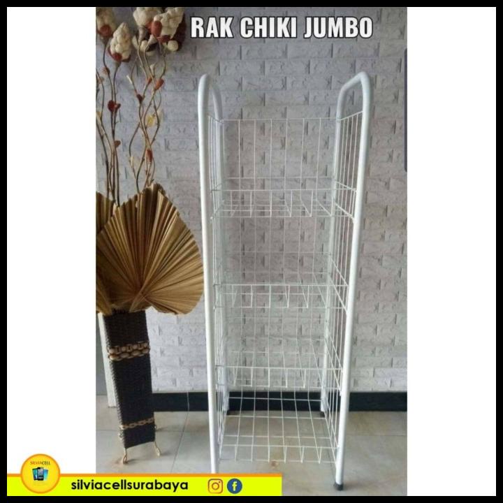 Rak Chiki Snack Rak Display 4 Susun Keranjang Serbaguna